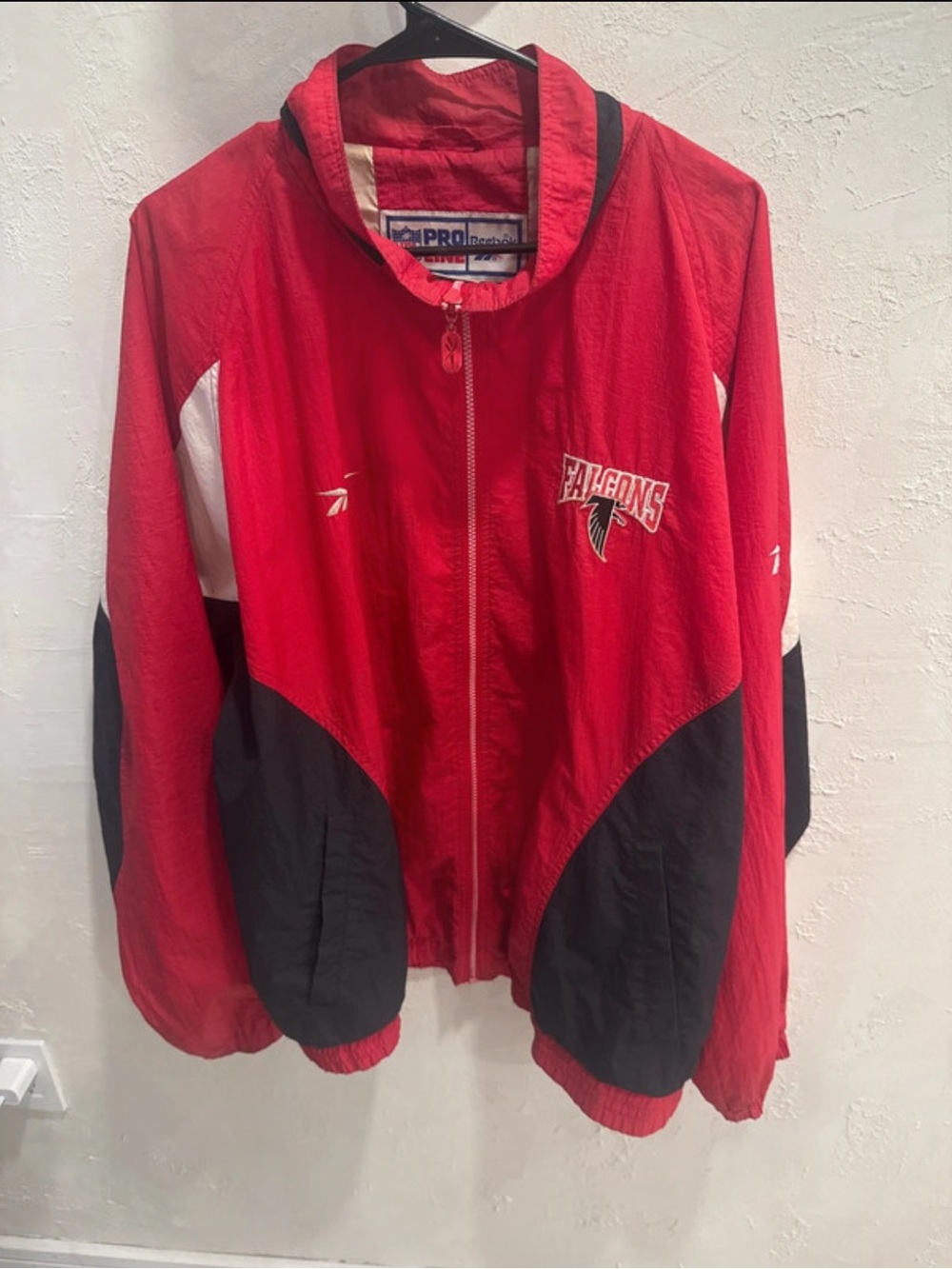 Reebok Red Black White Falcons windbreaker Jacket